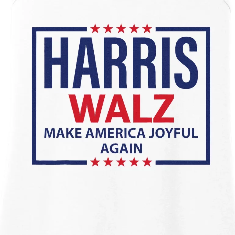 Kamala Harris Walz Make America Joyful 2024 Design Ladies Essential Tank