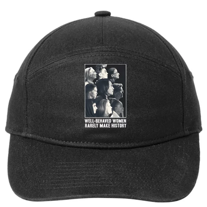 Kamala Harris Wellbehaved Women Rarely Make History 7-Panel Snapback Hat