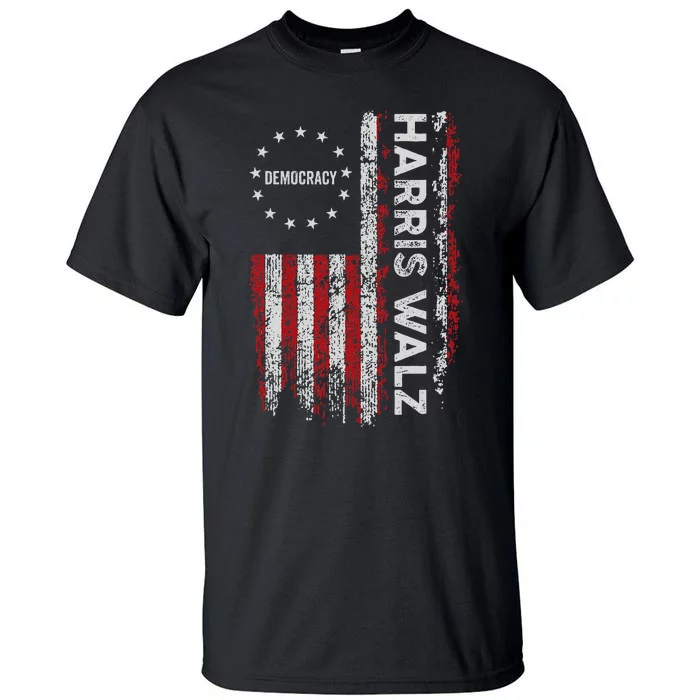 Kamala Harris Walz 2024 Harris Waltz Vp President 47th Flag Tall T-Shirt