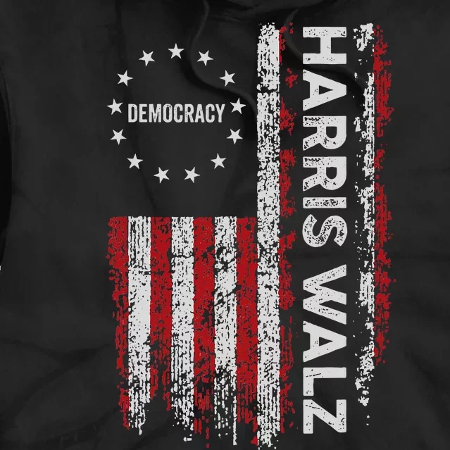 Kamala Harris Walz 2024 Harris Waltz Vp President 47th Flag Tie Dye Hoodie