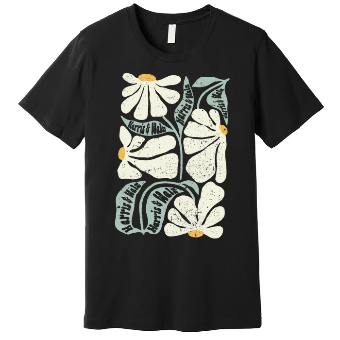 Kamala Harris Waltz Hand Drawn Flower Brighter Tomorrow 2024 Gift Premium T-Shirt