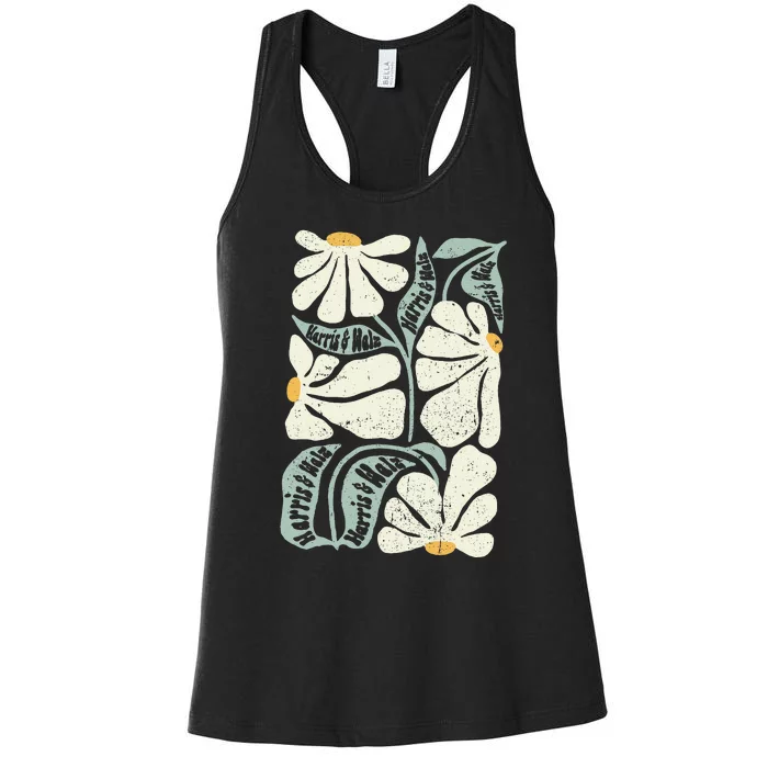 Kamala Harris Waltz Hand Drawn Flower Brighter Tomorrow 2024 Gift Women's Racerback Tank