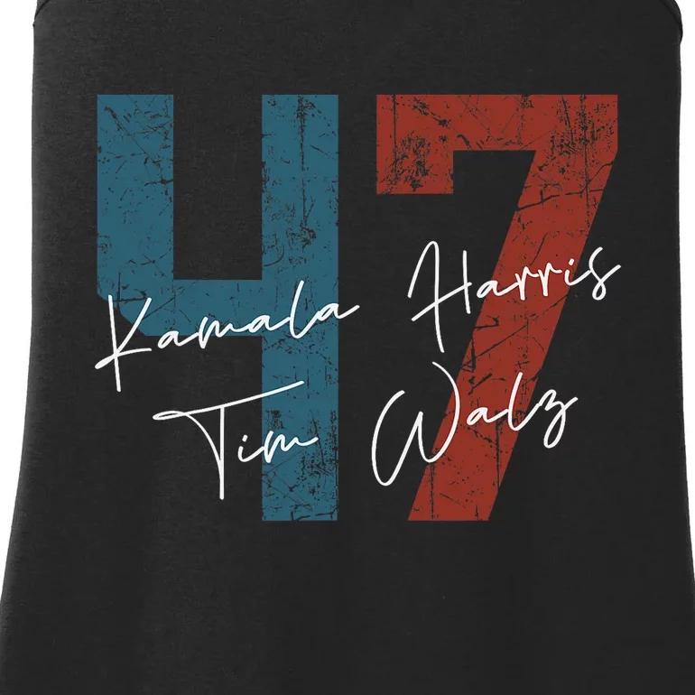 Kamala Harris Walz 2024 Harris Waltz President Democratic 47 Ladies Essential Tank