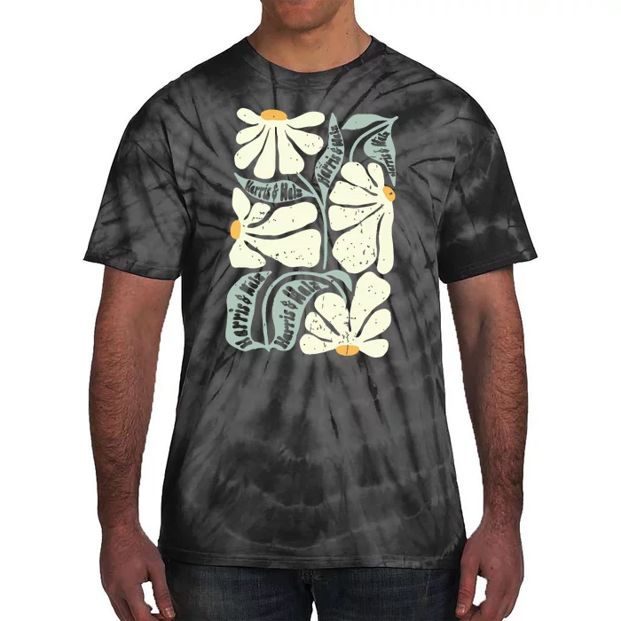 Kamala Harris Waltz Hand Drawn Flower Brighter Tomorrow 2024 Tie-Dye T-Shirt