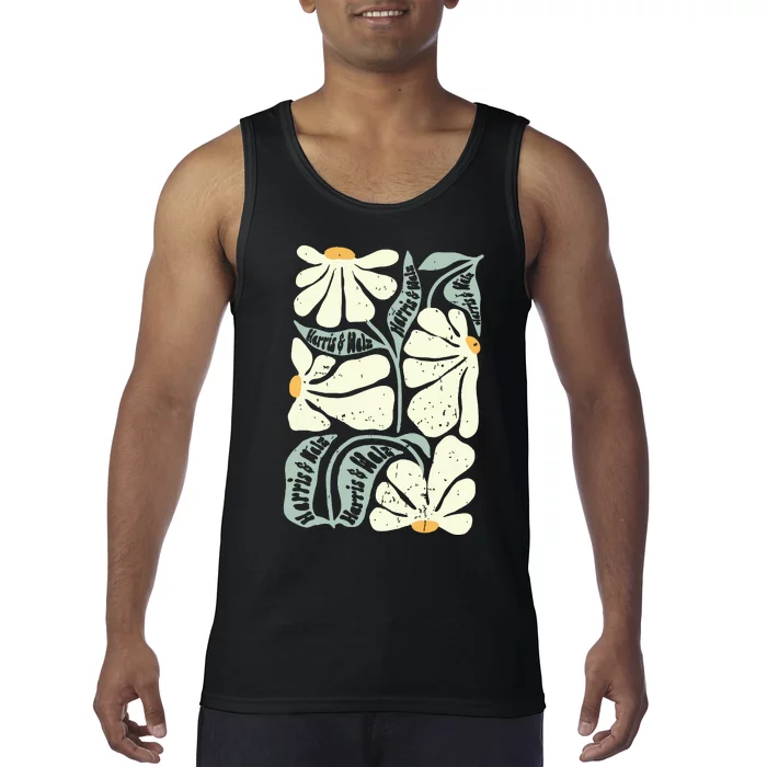 Kamala Harris Waltz Hand Drawn Flower Brighter Tomorrow 2024 Tank Top