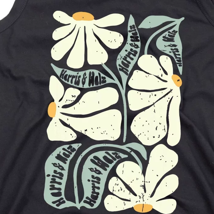 Kamala Harris Waltz Hand Drawn Flower Brighter Tomorrow 2024 Tank Top