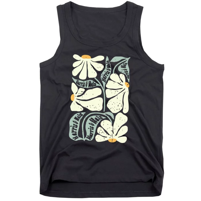 Kamala Harris Waltz Hand Drawn Flower Brighter Tomorrow 2024 Tank Top