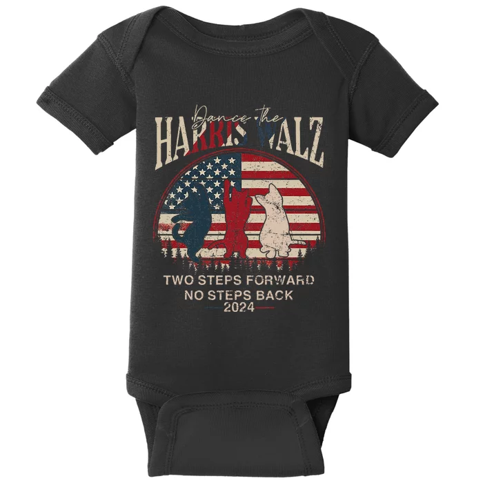 Kamala Harris Walz 2024 Waltz Dance 2 Steps Forward Baby Bodysuit