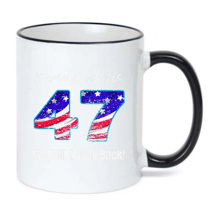 Kamala Harris We Will Not Go Back 2024 Presidential Election Black Color Changing Mug