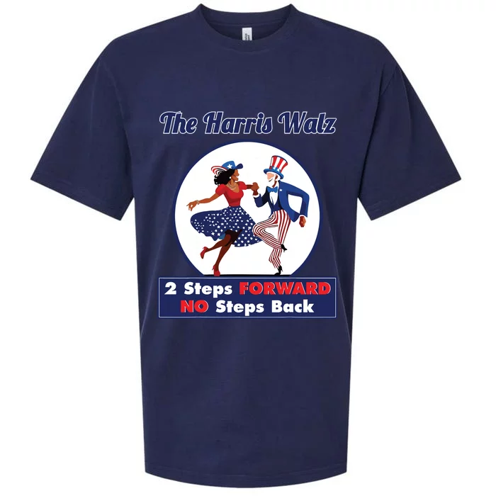 Kamala Harris Walz 2024 Waltz Dance 2 Steps Forward Not Back Sueded Cloud Jersey T-Shirt