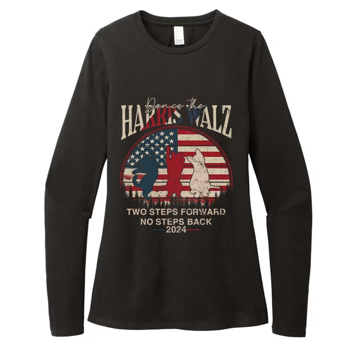 Kamala Harris Walz 2024 Waltz Dance 2 Steps Forward Not Back Womens CVC Long Sleeve Shirt