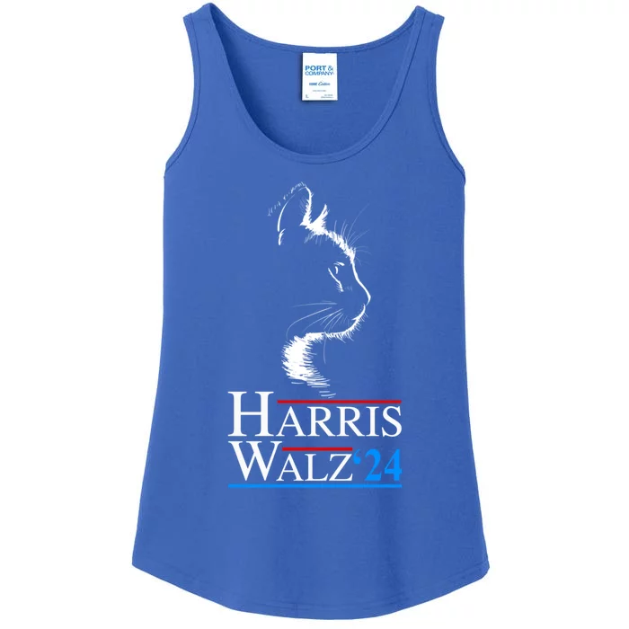 Kamala Harris Walz Waltz 2024 Vp President Funny Cat Ladies Gift Ladies Essential Tank