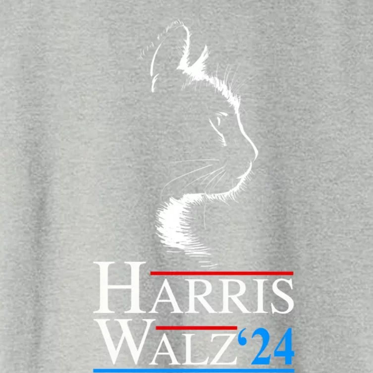 Kamala Harris Walz Waltz 2024 Vp President Funny Cat Ladies Gift Women's Crop Top Tee