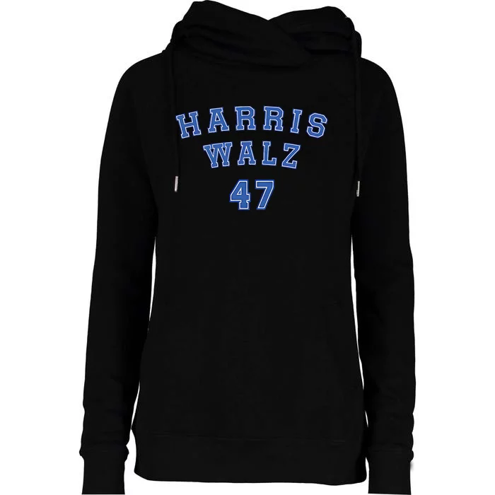 Kamala Harris Walz 2024 Harris Waltz President Democratic 47 Womens Funnel Neck Pullover Hood