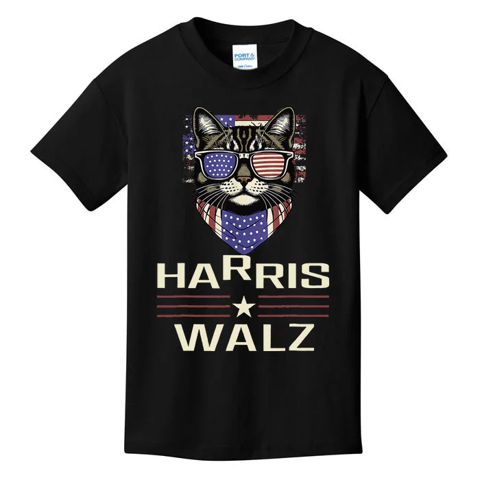 Kamala Harris Walz 2024 Harris Waltz Democratic Vp President Kids T-Shirt