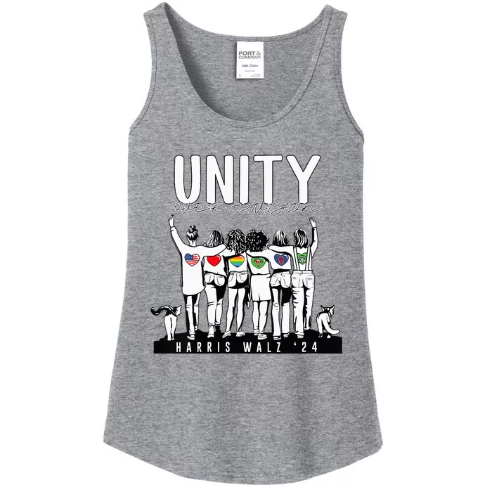 Kamala Harris Walz Women 2024 Unity Over Division Ladies Essential Tank