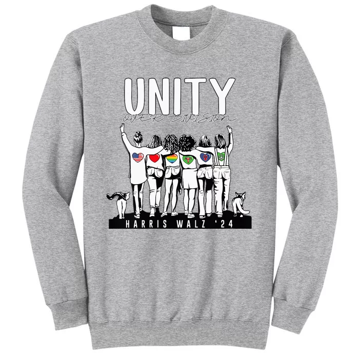 Kamala Harris Walz Women 2024 Unity Over Division Tall Sweatshirt