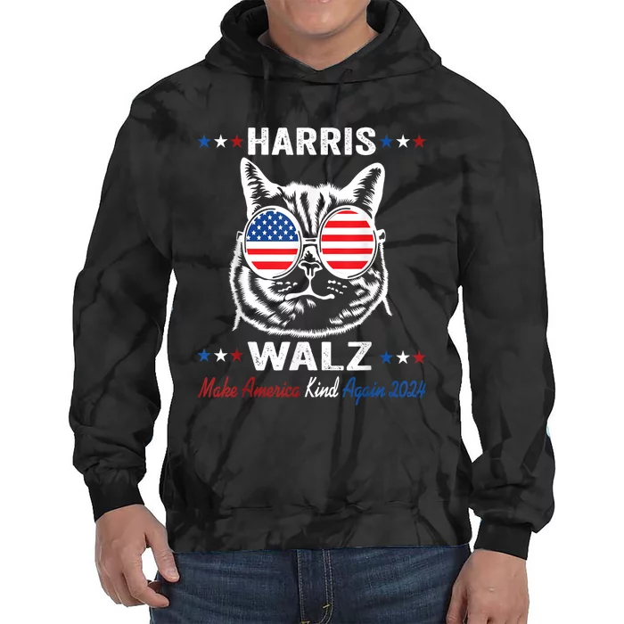 Kamala Harris Walz 2024 Make America Kind Again Harris Waltz Tie Dye Hoodie