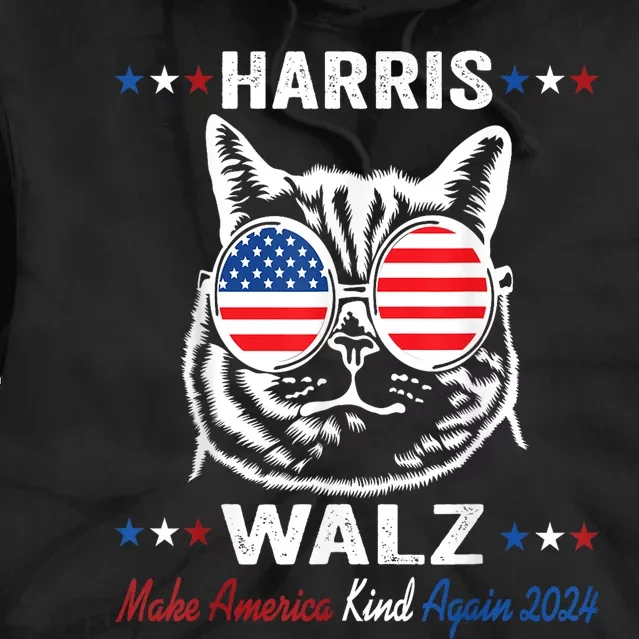 Kamala Harris Walz 2024 Make America Kind Again Harris Waltz Tie Dye Hoodie