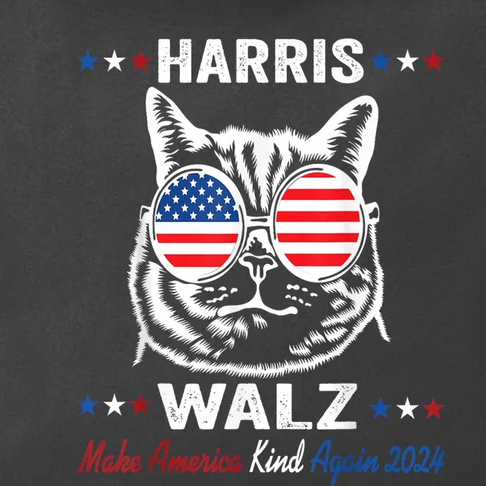 Kamala Harris Walz 2024 Make America Kind Again Harris Waltz Zip Tote Bag