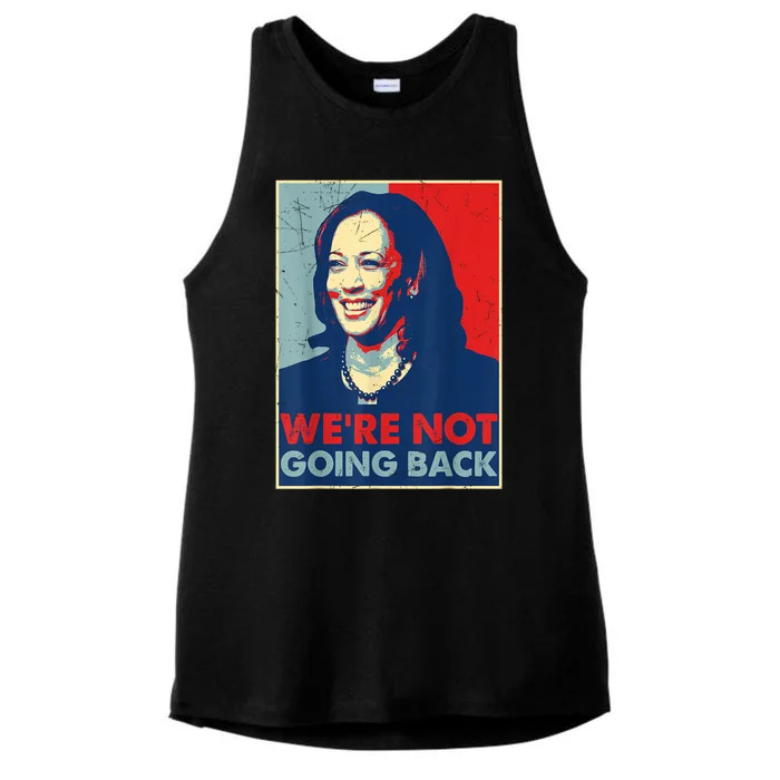 Kamala Harris Were Not Going Back Vote For 2024 President Gift Ladies Tri-Blend Wicking Tank