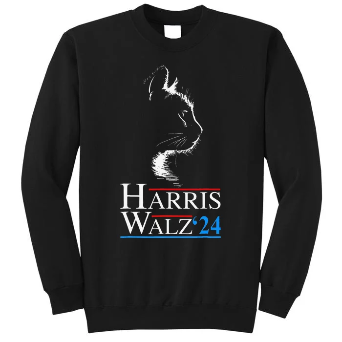 Kamala Harris Walz 2024 Harris Waltz Vp President Cat Ladies Gift Sweatshirt