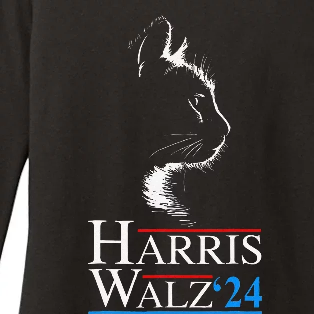 Kamala Harris Walz 2024 Harris Waltz Vp President Cat Ladies Gift Womens CVC Long Sleeve Shirt