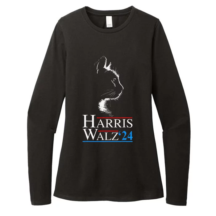 Kamala Harris Walz 2024 Harris Waltz Vp President Cat Ladies Gift Womens CVC Long Sleeve Shirt