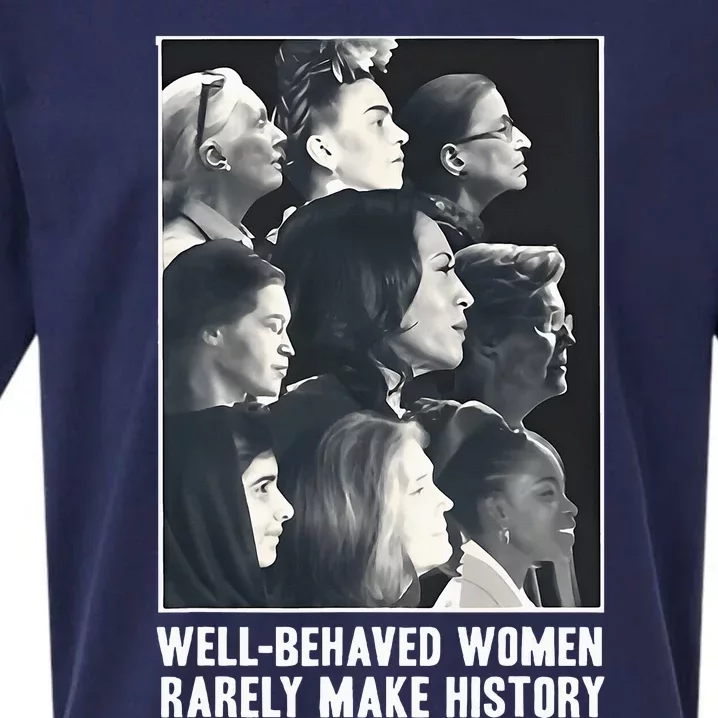 Kamala Harris Wellbehaved Women Rarely Make History Sueded Cloud Jersey T-Shirt