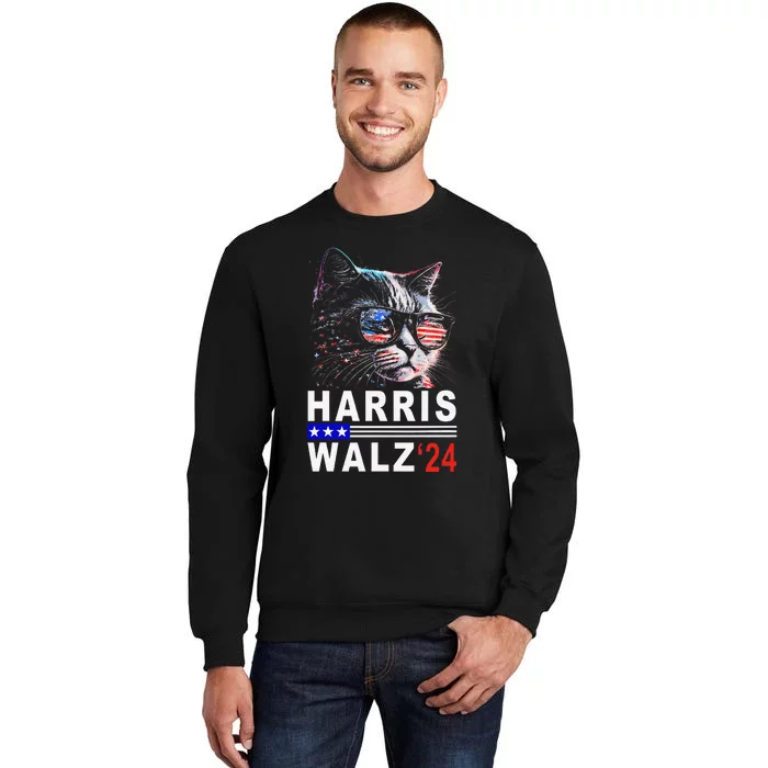 Kamala Harris Walz 2024 Harris Waltz Democratic Vp President Tall Sweatshirt