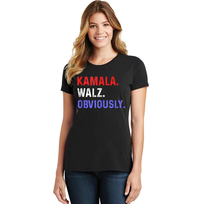 Kamala Harris Walz Obviously 2024 Women's T-Shirt