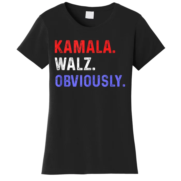 Kamala Harris Walz Obviously 2024 Women's T-Shirt