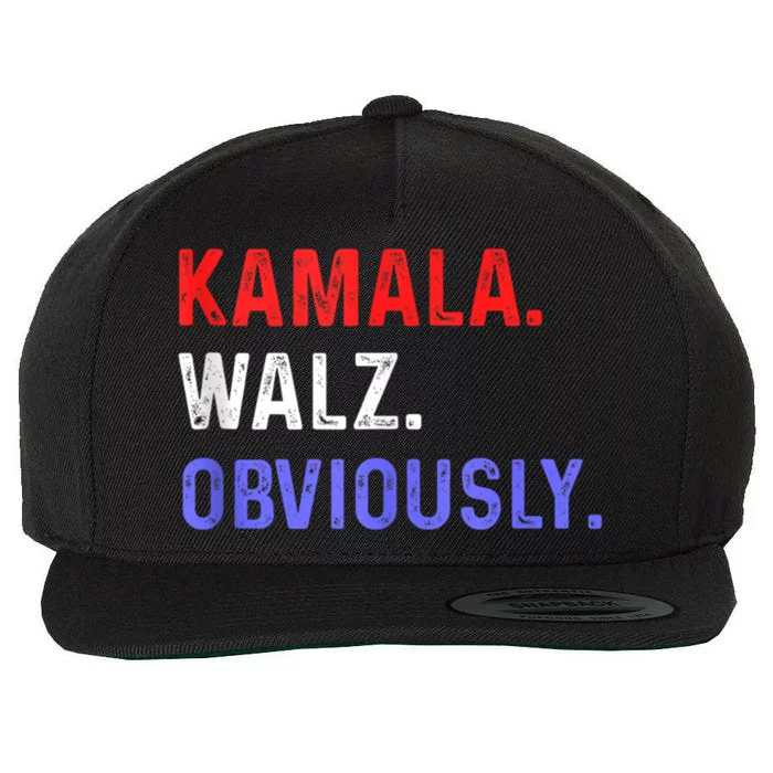 Kamala Harris Walz Obviously 2024 Wool Snapback Cap