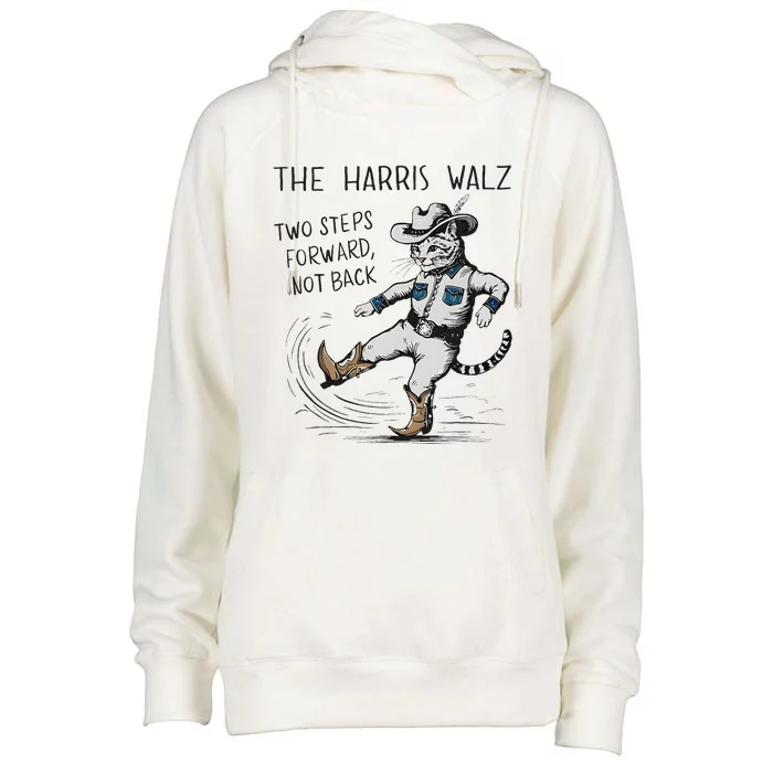 Kamala Harris Walz 2024 Waltz Dance 2 Steps Forward Not Back Womens Funnel Neck Pullover Hood