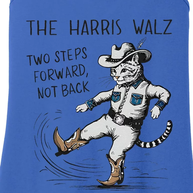 Kamala Harris Walz 2024 Waltz Dance 2 Steps Forward Not Back Ladies Essential Tank