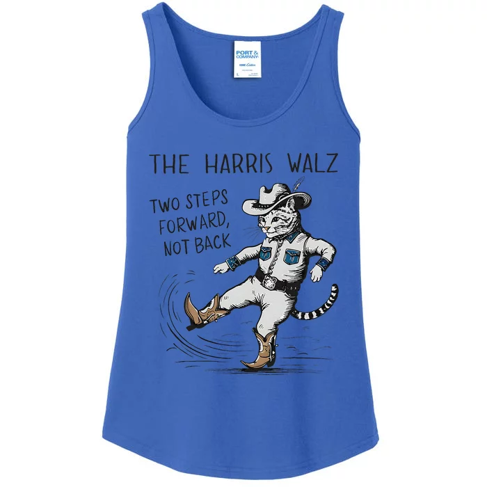 Kamala Harris Walz 2024 Waltz Dance 2 Steps Forward Not Back Ladies Essential Tank