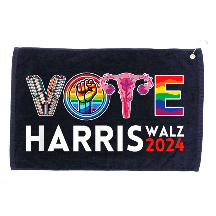 Kamala Harris Walz 2024 Lgbt Vote Harris Walz Waltz Grommeted Golf Towel