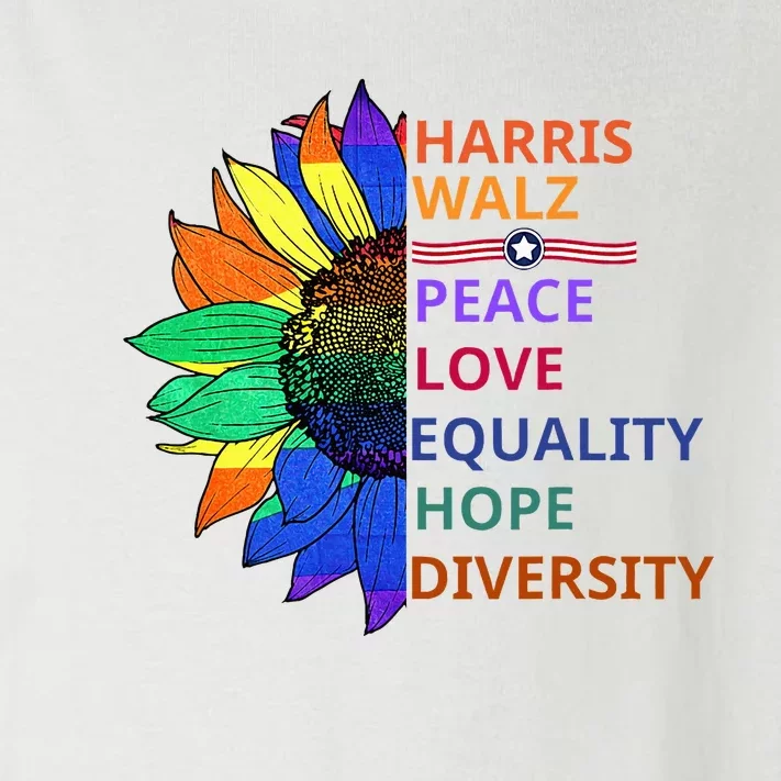 Kamala Harris Waltz Peace Love Equality Hope Diversity Toddler Long Sleeve Shirt