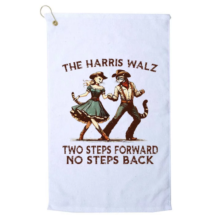 Kamala Harris Walz 2024 Waltz Dance 2 Steps Forward Not Back Platinum Collection Golf Towel