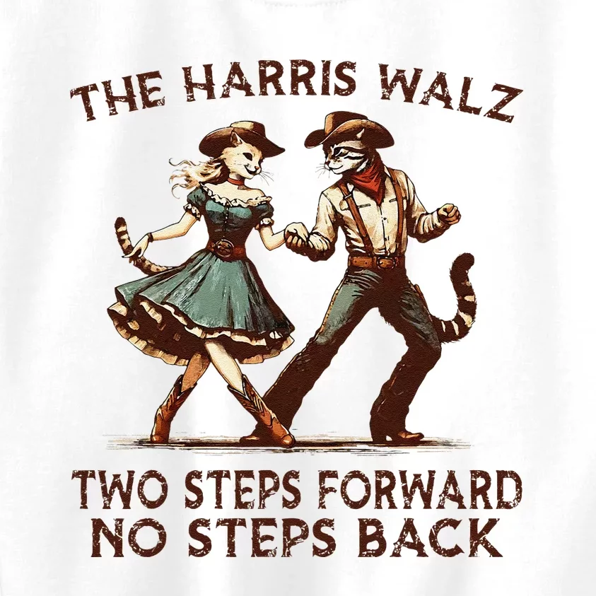 Kamala Harris Walz 2024 Waltz Dance 2 Steps Forward Not Back Kids Sweatshirt