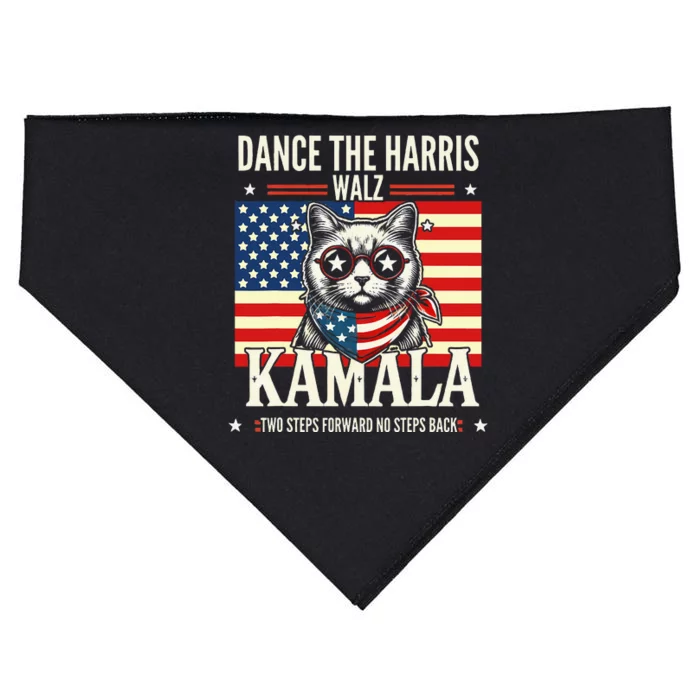 Kamala Harris Walz 2024 Waltz Dance 2 Steps Forward USA-Made Doggie Bandana