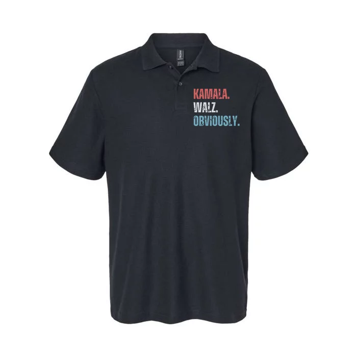 Kamala Harris Walz Obviously Softstyle Adult Sport Polo