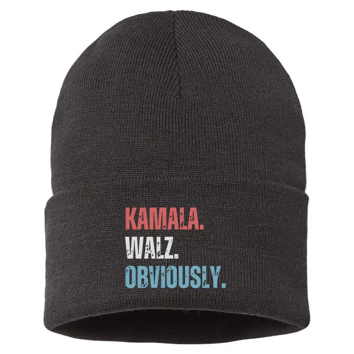 Kamala Harris Walz Obviously Sustainable Knit Beanie