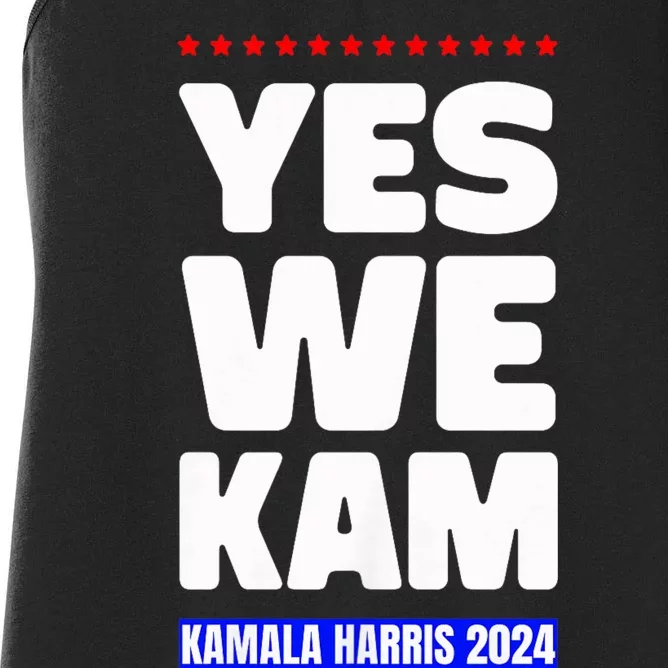 Kamala Harris Yes We Kam! For Us President 2024 Women's Racerback Tank