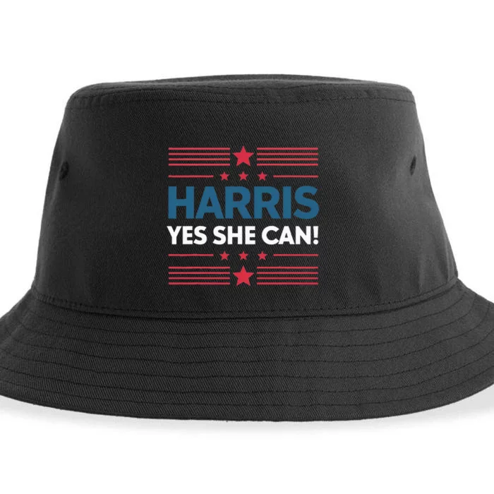 Kamala Harris Yes She Can Sustainable Bucket Hat