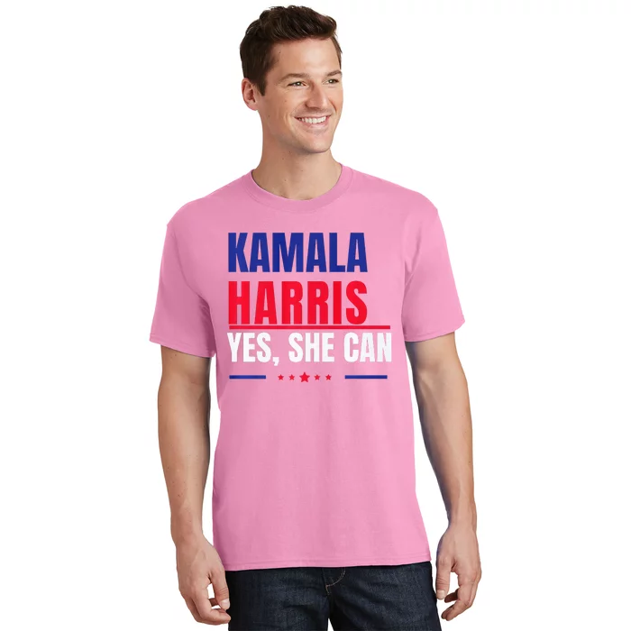 Kamala Harris Yes She Can Bold Political Statement Premium T-Shirt