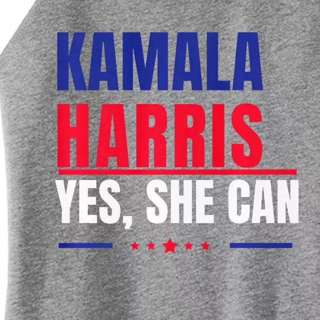 Kamala Harris Yes She Can Bold Political Statement Premium Women’s Perfect Tri Rocker Tank