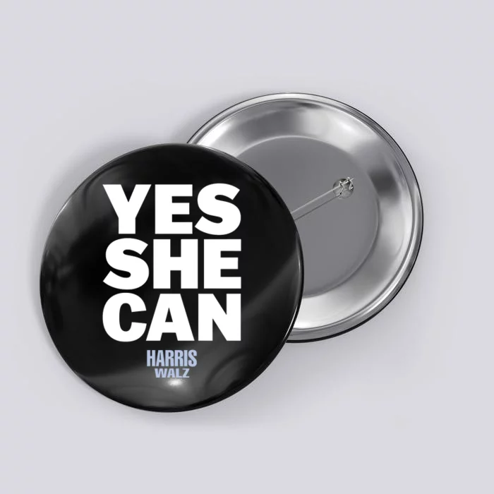 Kamala Harris Yes She Can Harris Walz Button