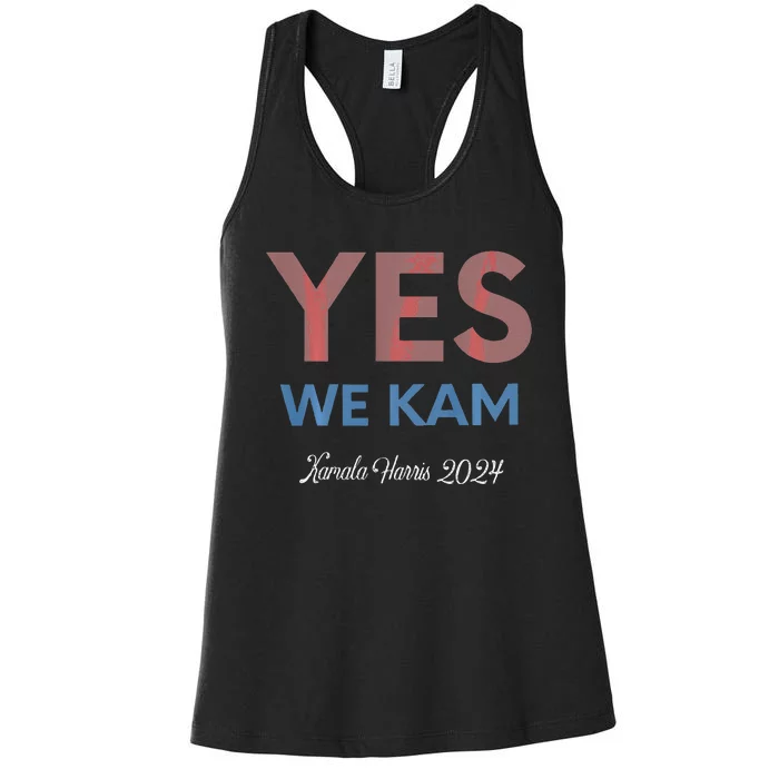 Kamala Harris Yes We Kam! Kamala For Us President 2024 Women's Racerback Tank