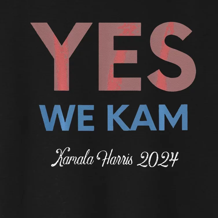 Kamala Harris Yes We Kam! Kamala For Us President 2024 Women's Crop Top Tee